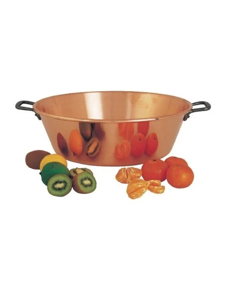 Bassine à Confiture Cuivre 20 – 10 40 X 14 12 L – 40 X 14 • 12 L – Massif