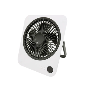 ventilateur de bureau rechargeable, 1200 mah, noir et blanc