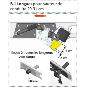 entretoises mã©talliques pour suspension chã¢ssis x250 pour rã©fã©rence 030305 longues - dunlop