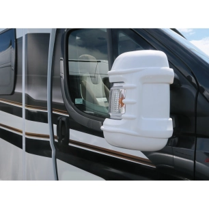 coques bumper de protection pour rã©troviseur ducato, boxer et jumper ã partir de 2007 - blanc - milenco