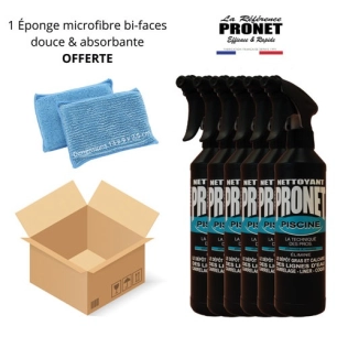 nettoyant piscine ligne d'eau 500 ml x6 avec ã©ponge offerte - hydra industrie