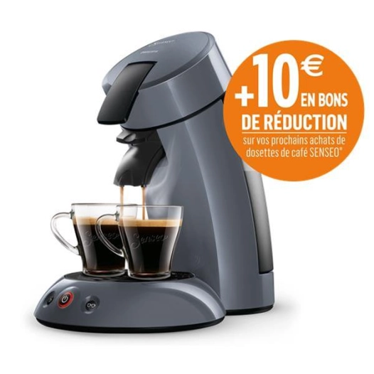 senseo original -1450 w-1 ou 2 tasses-crema plus-arrãªt auto-bleu - philips domestic appliances france