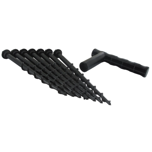 jeu de 7 clous en plastique pour fixation d’abris robots stiga pour modèles a 300, a 500, a 750, a 1000, a 1500, a 3000, a7500,