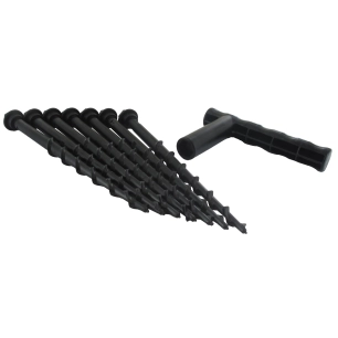 jeu de 7 clous en plastique pour fixation d’abris robots stiga pour modèles a 300, a 500, a 750, a 1000, a 1500, a 3000, a7500,