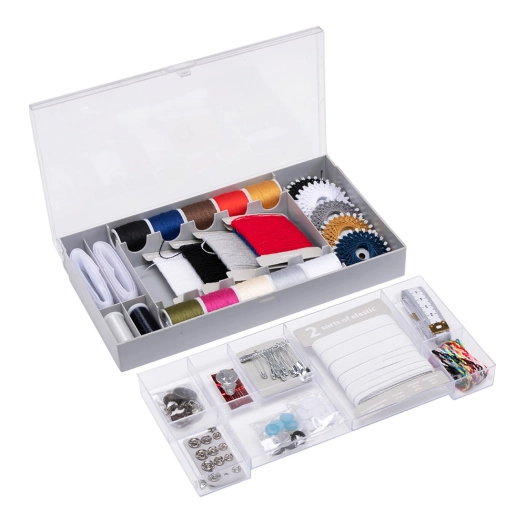 coffret couture 87 pièces 15,1 x 26,5 x 4,7 cm 350 g
