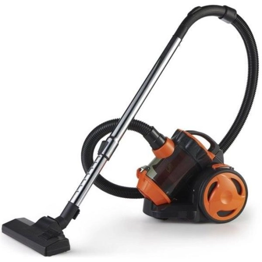 aspir. sans sac 800 w - 2 l - 18 kpa - 7,5 m - hepa - triple filtr. - cyclonique - 79 db - orange/noir - kitchenchef