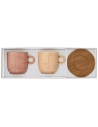 coffret 2 tasses 25cl en porc.av/soucoupe en acacia take a loop ass.4 - pozzi milano spa
