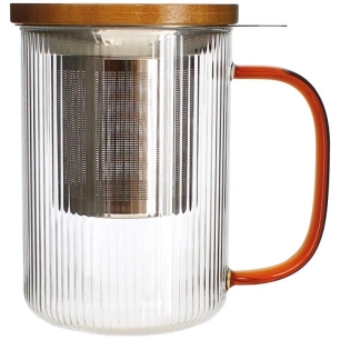tisaniãˆre karl 450ml en verre borosilicate anse ambre - selef ogoliving