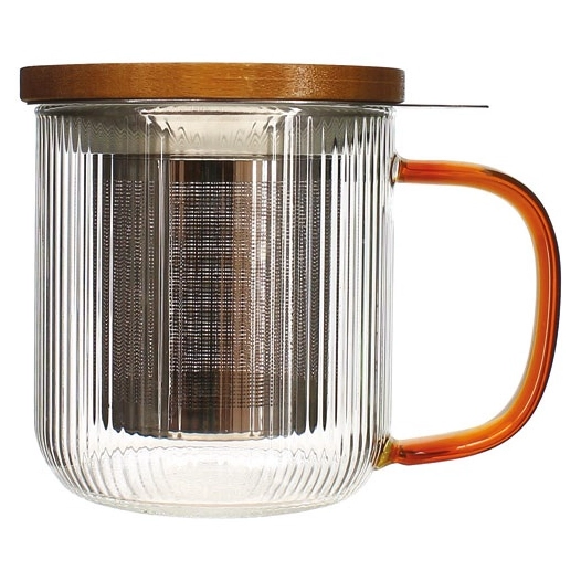 tisaniãˆre karl 300ml en verre borosilicate anse ambre - selef ogoliving