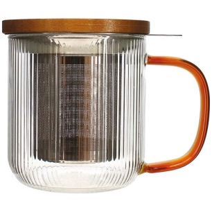 tisaniãˆre karl 300ml en verre borosilicate anse ambre - selef ogoliving