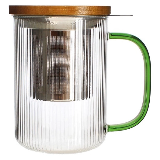 tisaniãˆre karl 450ml en verre borosilicate anse jade - selef ogoliving