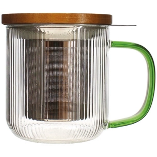 tisaniãˆre karl 300ml en verre borosilicate anse jade - selef ogoliving