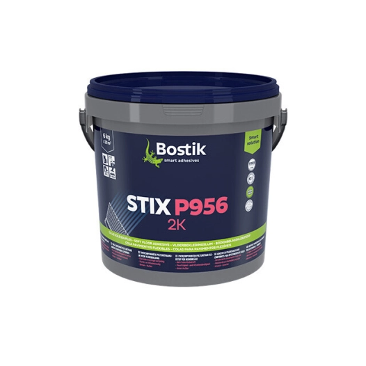 Colle sol BOSTIK STIX P956 2K pour PVC, caoutchouc, parquets 6kg - BOSTIK