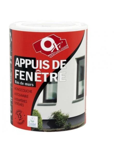 Peinture Appui-Fenêtre Blanc Oxi Protection durable et blancheur éclatante - Oxi