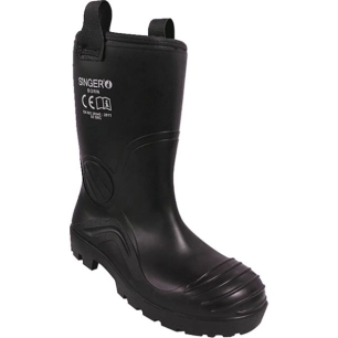 botte de securite hiver. tigepvc/nitrile. fourrure polyester. 39
