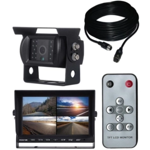 kit moniteur quad 9'' ahd et ccaméra de recul ahd