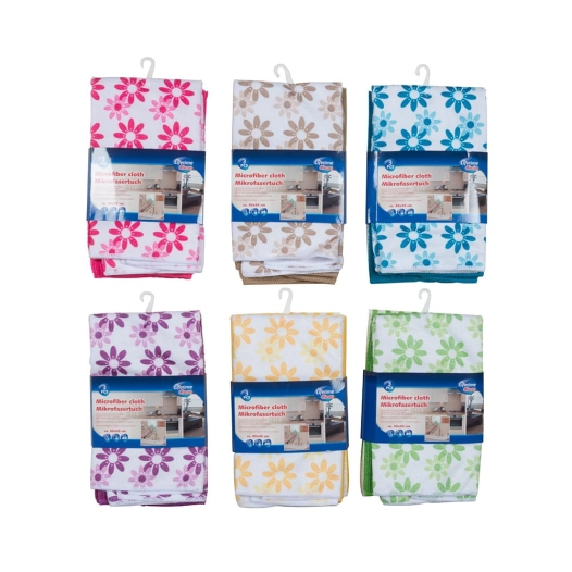 chiffon microfibre 30 x 45 cm, 3 pcs, couleurs assorties