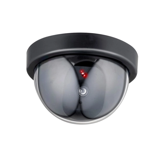 caméra de sécurité simulée type dôme noire ø11 x 9 cm