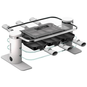 lagrange raclette transparence 6 pers verre trempe blanc gris * - lagrange