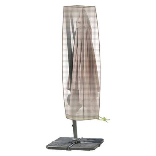 housse parasol déporté jusqu'à ø 5 m gris mastic opaque - jardiline