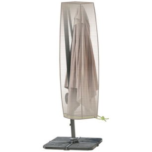 housse parasol déporté jusqu'à ø 5 m gris mastic opaque - jardiline