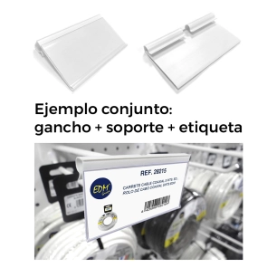 porte étiquette de rechange pour broche avec tige couleur blanc edm