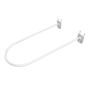 demi circonférence crochet d'affichage fermé base renforcée blanc