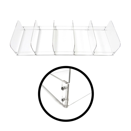 plateau en méthacrylate pour présentoirs 89x28x15cm edm