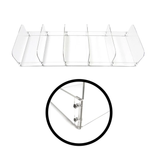 plateau en méthacrylate pour présentoirs 89x28x15cm edm