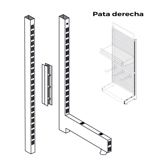 poste droit pour module 00030