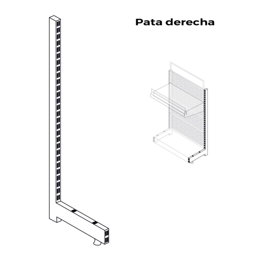 poste droit pour module 00036