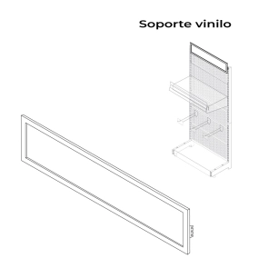 support pour vinyles module blanc 00030