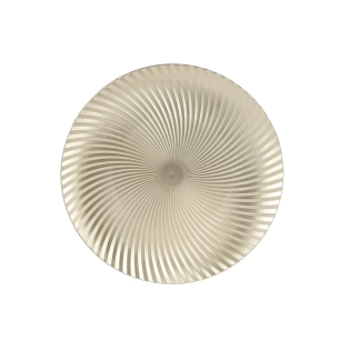 plaque en polypropylène imprimé doré ø 33 x 1,5 cm