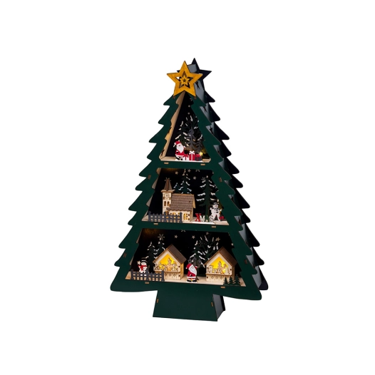 scène de noël sur arbre avec led 33 x 9 x 55 cm