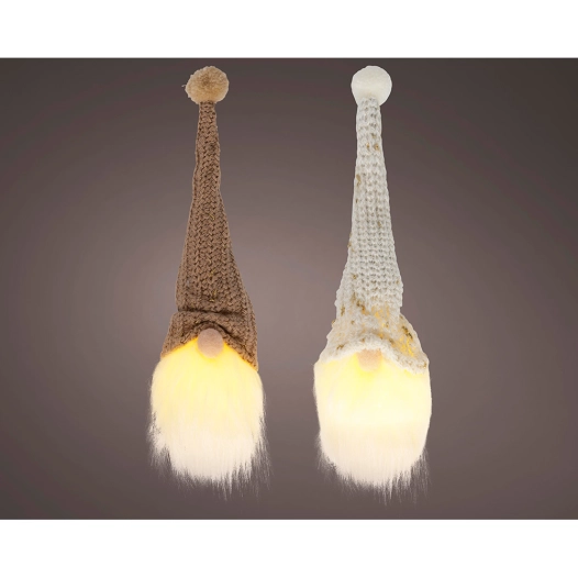 figure de gnome avec lumière fixe 6 x 20 x 6 cm, couleurs assorties