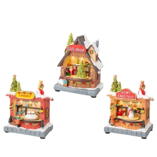 scène de noël avec led 18,50 x 9,50 x 14,30 cm