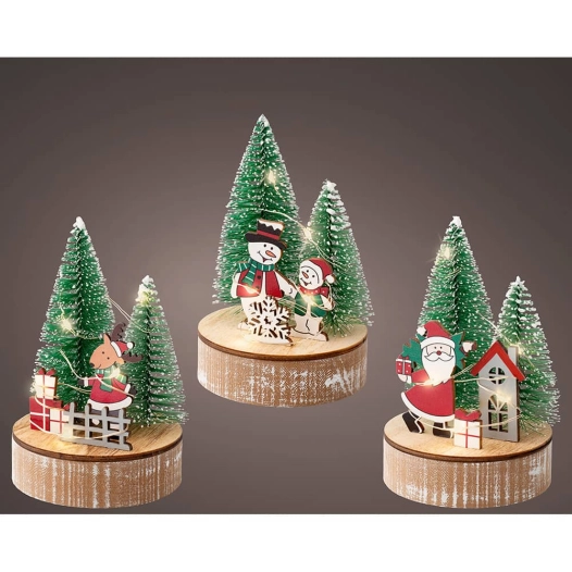 figure décorative avec motifs de noël avec led, modèles divers