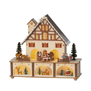 scène de noël avec led, mouvement et musique 27,00 x 24,30 x 10,00 cm