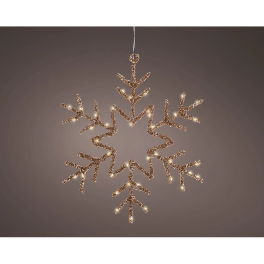 flocon de neige lumineux décoratif à led pour intérieur 38 x 38 cm