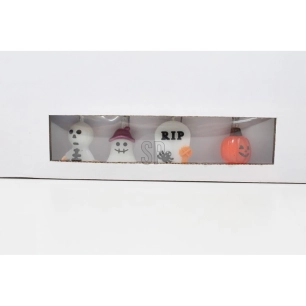 guirlande led avec 4 figurines d'halloween, 10 x led