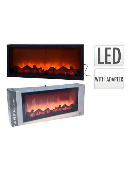 Cheminée Électrique LED Effet flamme LED réaliste - BASIC & CO