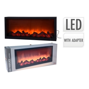 cheminée électrique avec éclairage led