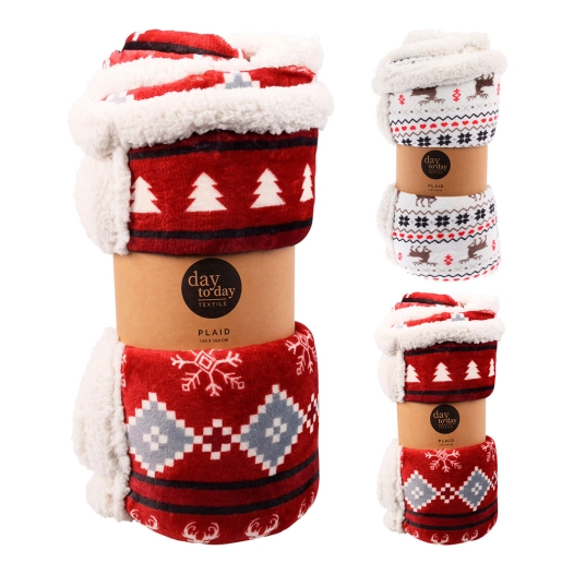 couverture de noël, différents modèles / couleurs assorties 130 x 160 cm