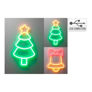 figurine de noël en néon, 4 modèles variés