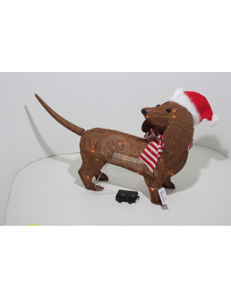 Chien Noël Lumineux Décoration lumineuse 40 LED - BASIC & CO