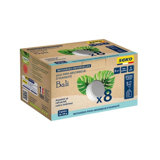 recharges universelles neutres pour absorbeur d'humidité bali 8 x 100 g recharges universelles neutres pour absorbeur d'humidité