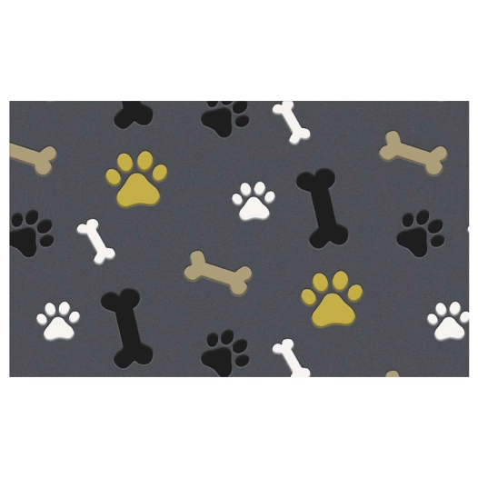 tapis velvet paws & bones 45 x 75 cm tapis velvet paws & bones 45 x 75 cm - mercury