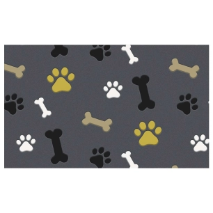 tapis velvet paws & bones 45 x 75 cm tapis velvet paws & bones 45 x 75 cm - mercury