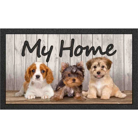 tapis format classic my home chiots 40 x 68 cm tapis format classic my home chiots 40 x 68 cm - euroflock division