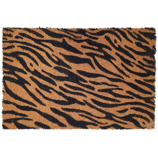tapis coco imprimé zèbre écru et noir 40 x 60 cm tapis coco imprimé zèbre écru et noir 40 x 60 cm - btb